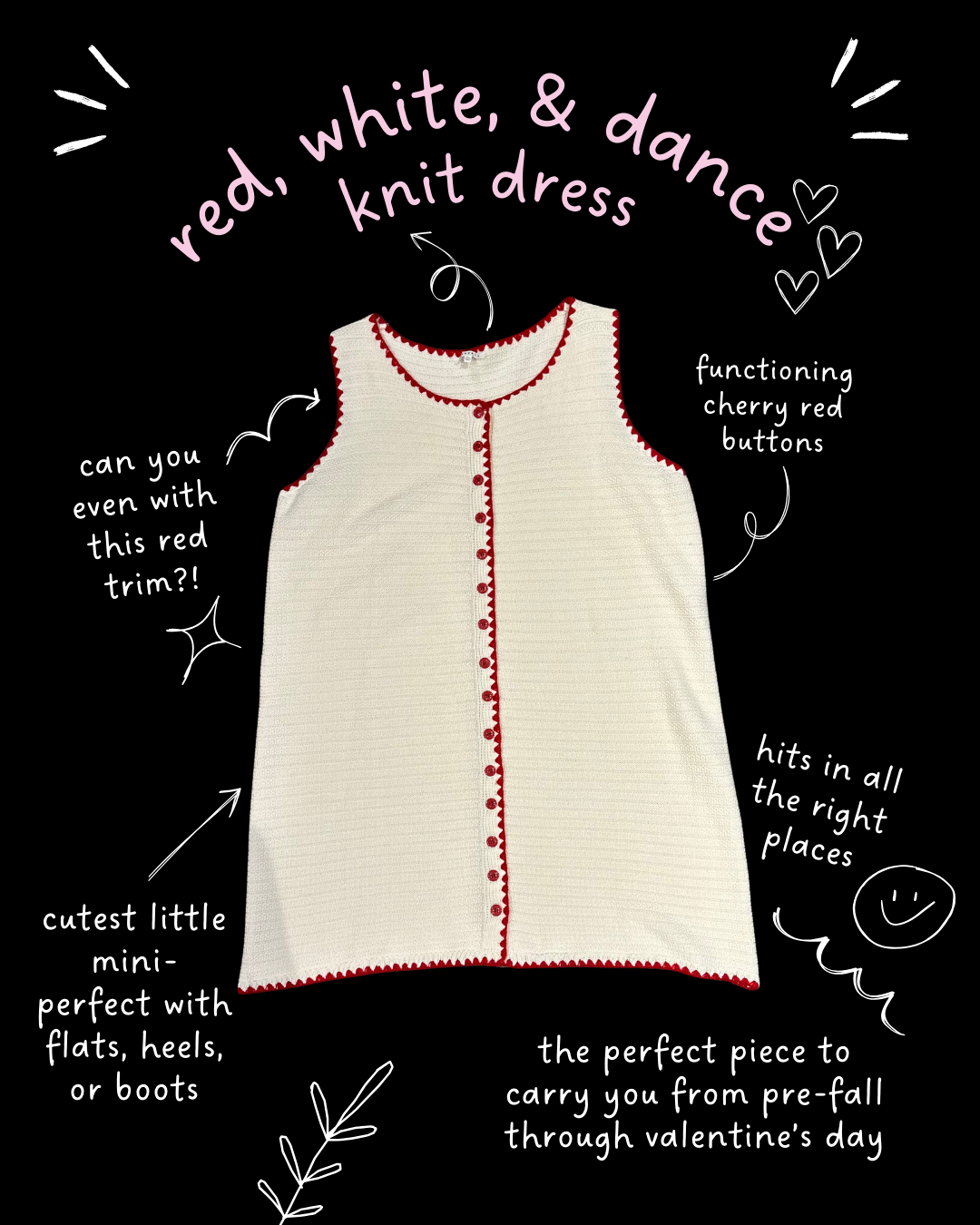 Red, White, & Dance | Knit Dress - Plus