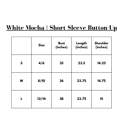 White Mocha | Short Sleeve Button-Up