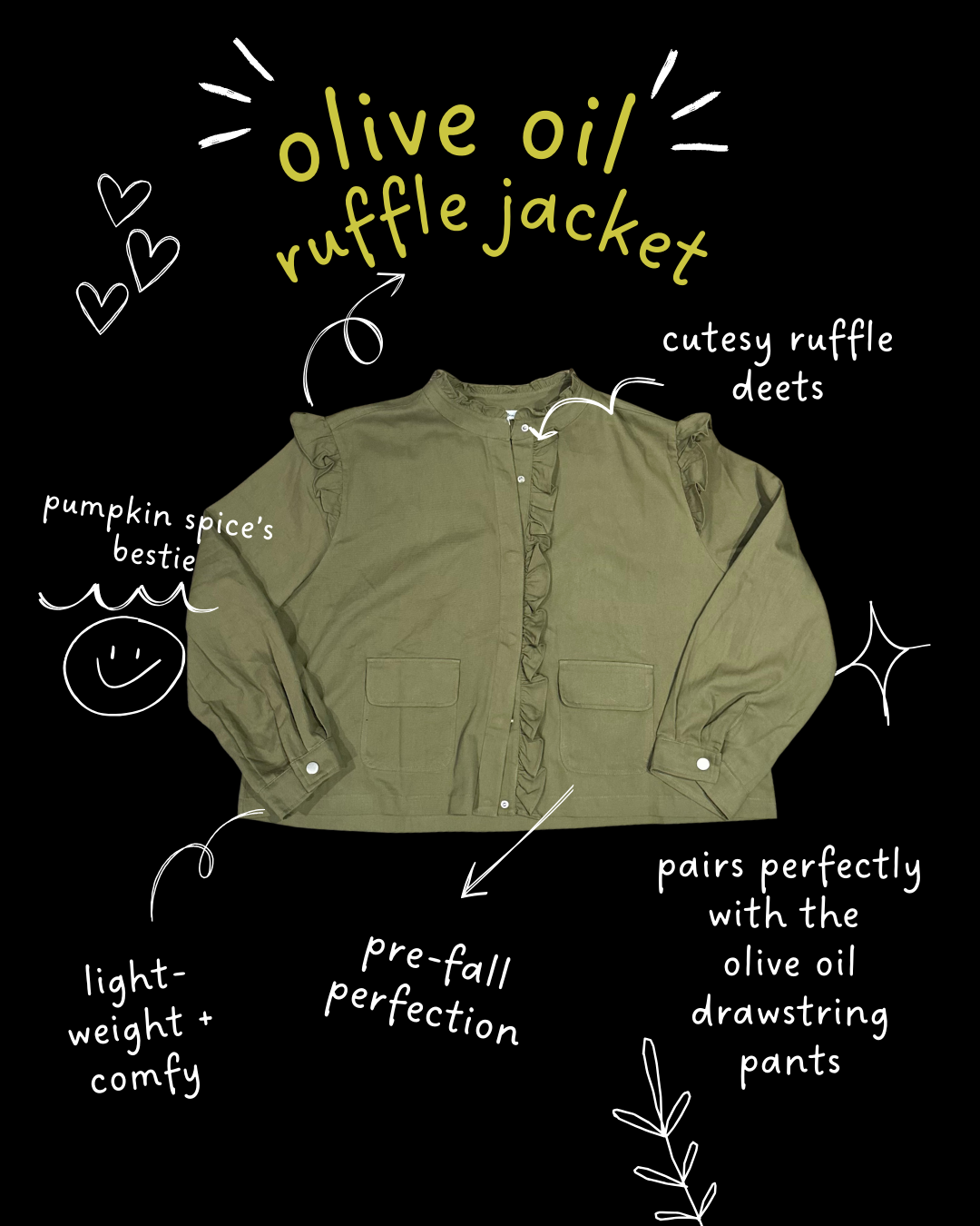 Olive Oil | Ruffle Jacket - Plus