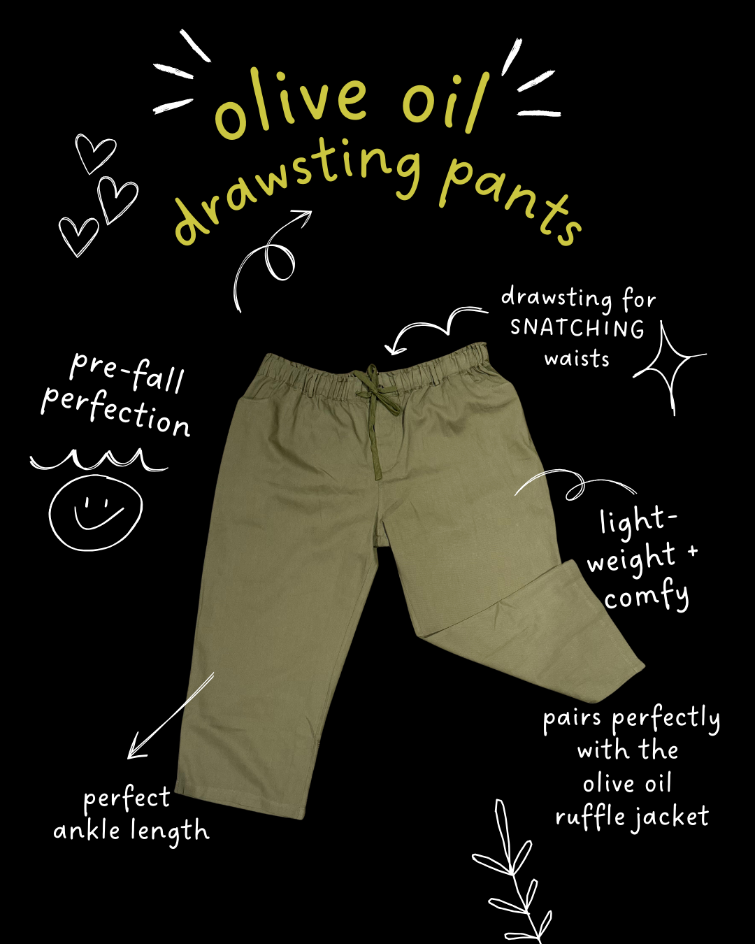 Olive Oil | Drawstring Pant - Plus