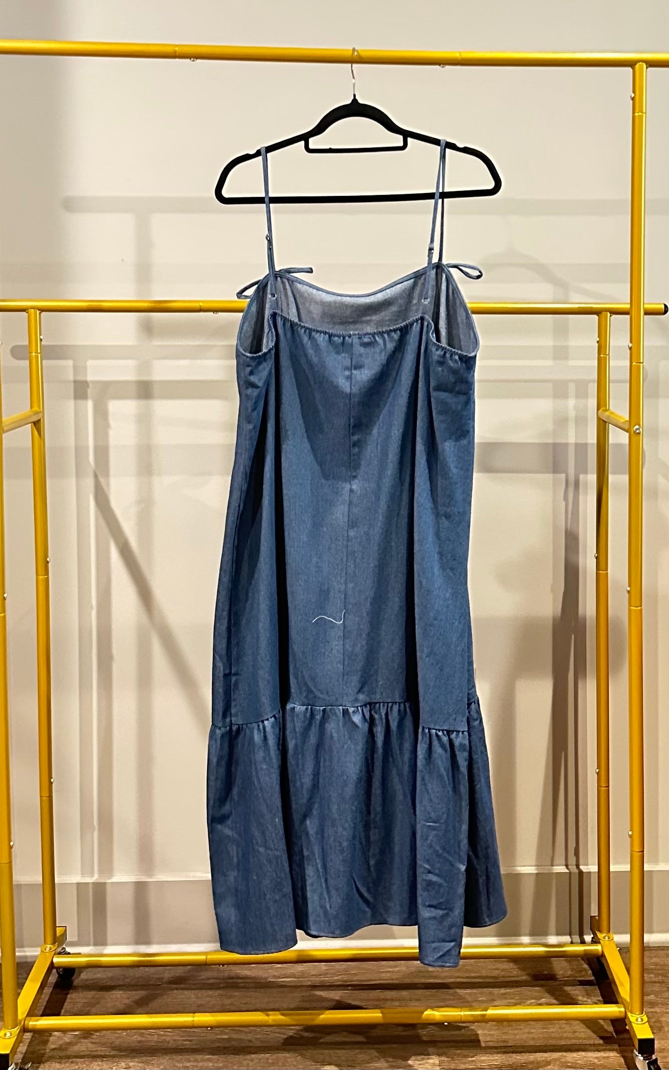 Chambray Bleu Bow | Cotton Dress - Plus