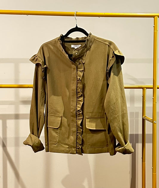 Olive Oil | Ruffle Jacket - Plus