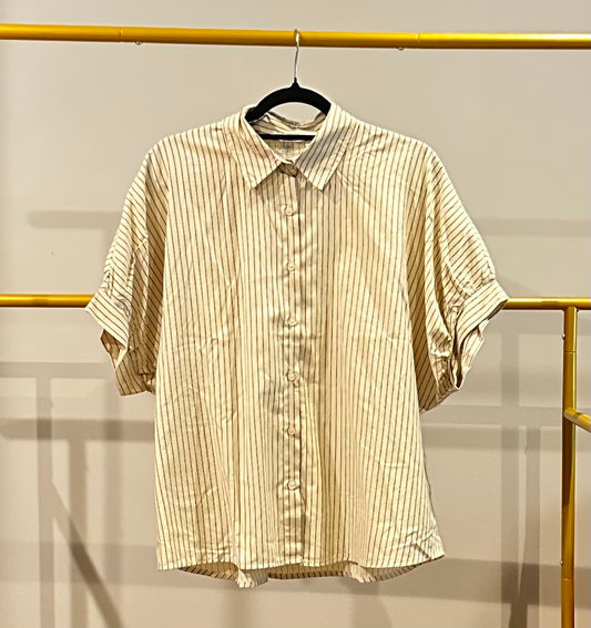 White Mocha | Short Sleeve Button-Up