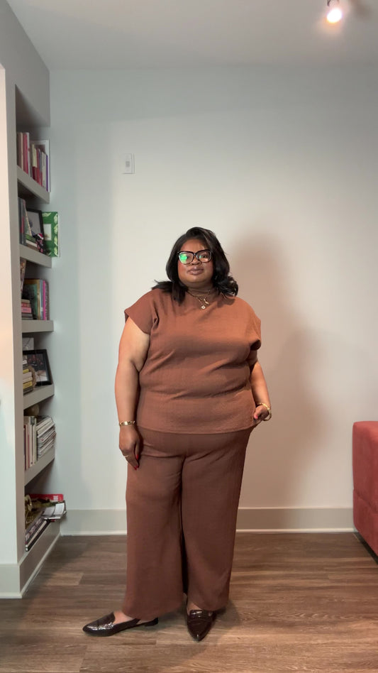 Mocha Muse | Soft Cable Two-Piece Set - Plus